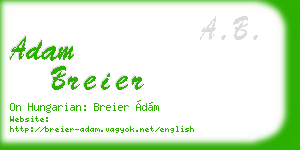 adam breier business card