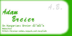 adam breier business card